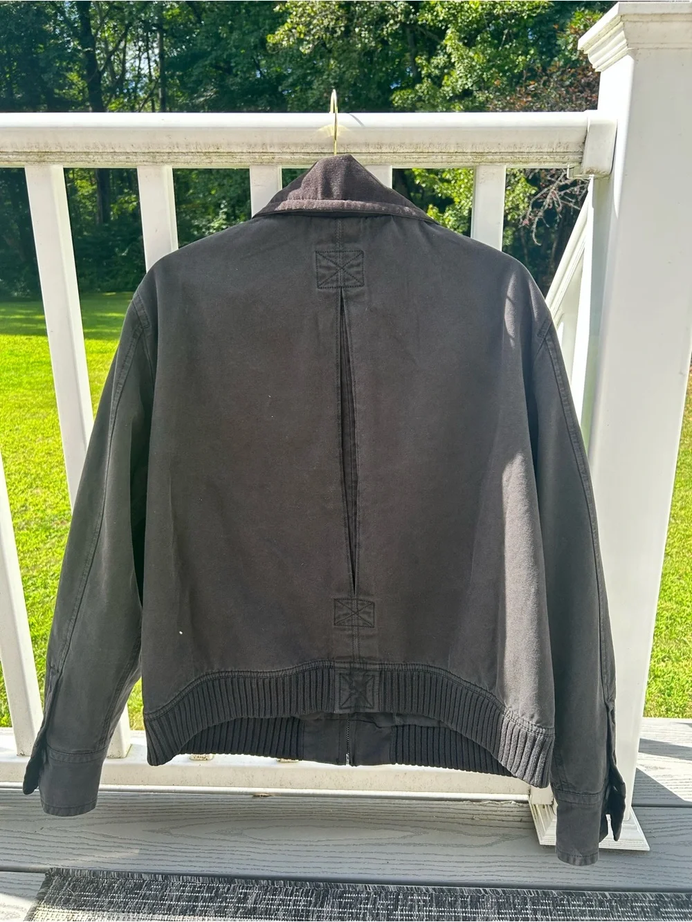 Free People Dark Charcoal/ Black Zip-Up Jacket